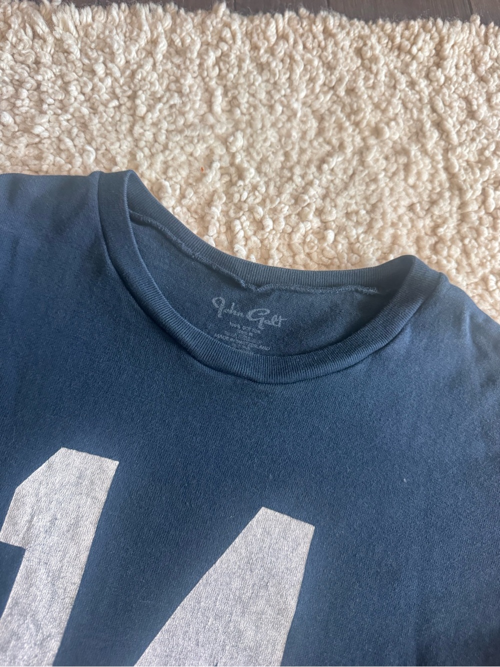 Brandy Melville Navy Blue Graphic '14' Short Sleeve Tee - Picture 4 of 4
